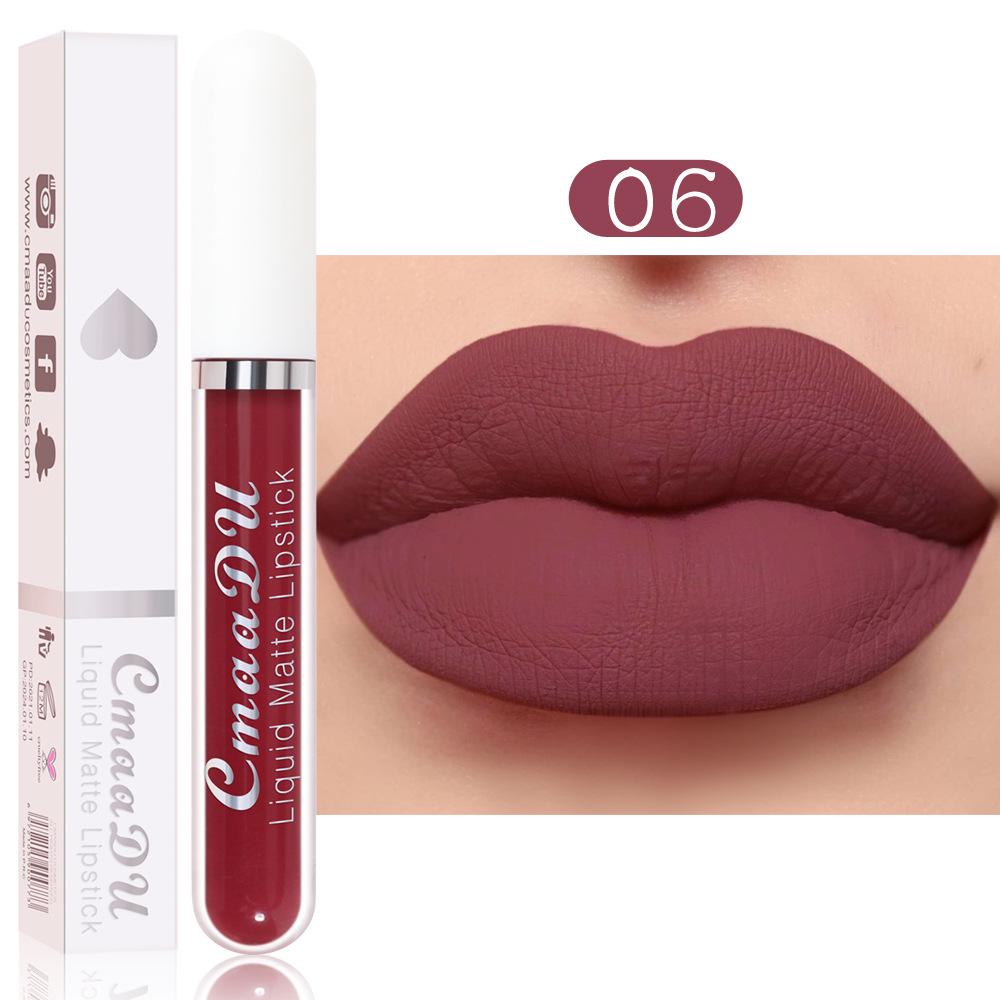 CmaaDu 18-Color Matte Waterproof Long-lasting Lip Gloss