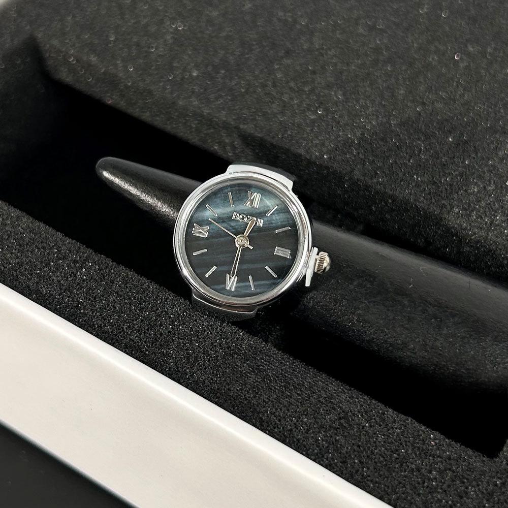 1Pc Mini Watch Creative Ring Quartz Movement Fashion Accessories  Alloy Shell Finger Watch Jewelry Women Ring Gift