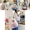 Urban Minimalist Womens Backpack With Transparent Compartment Display Badge For Daily Use