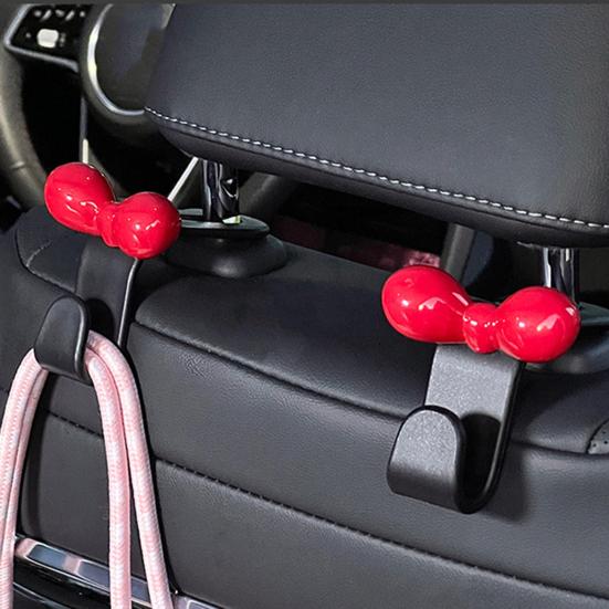 2Pcs Car Hook Lightweight Trunk Seat Button Hook Hole-Free Interior Storage Hook Multi-Functional Water Cup Holder
