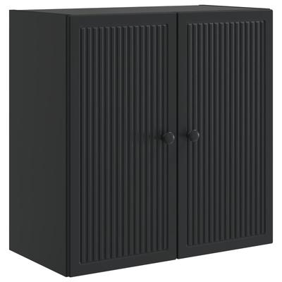 Wall Mounted Cabinet Black 59 X 31 X 60 Cm Engineered Wood