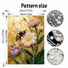Pearl Painting DIY Kit Bee And Elegant Flower Design Frameless Shiny Bead Canvas Creative Craft For Home Wall Decor Art Project Hobby Supplies