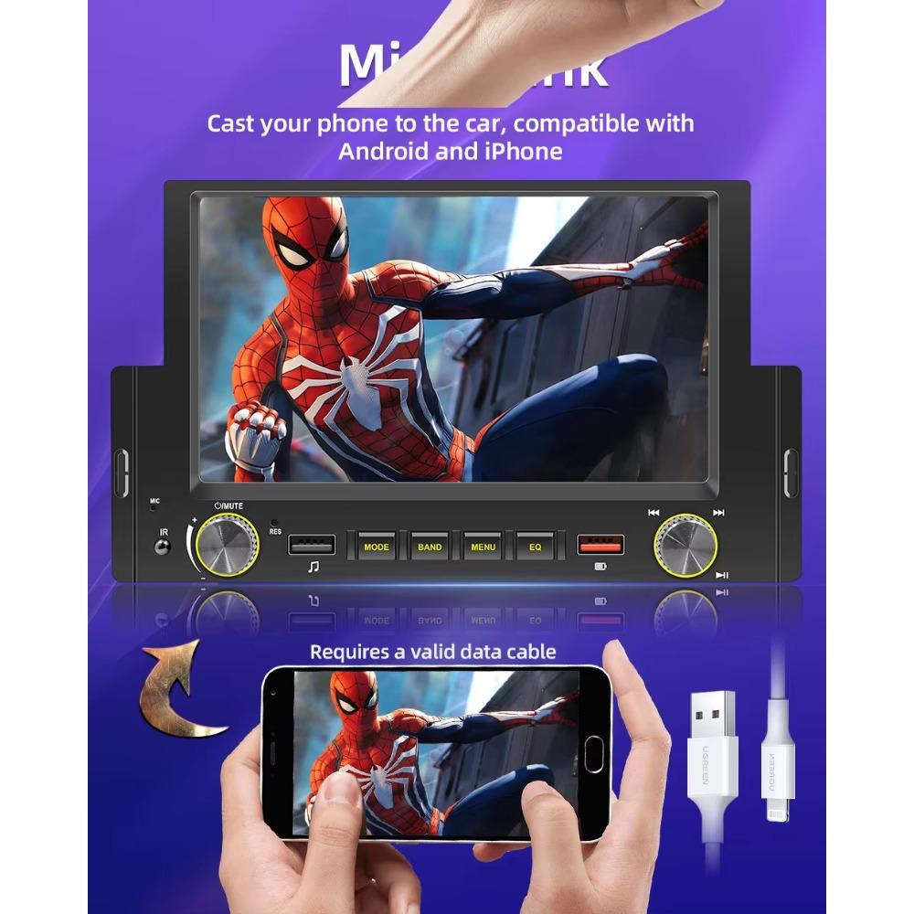 6.2Inch Universal MP5 Multimedia Stereo System For Car BT FM Carplay Car Stereo Touch Screen Support Reversing Camera