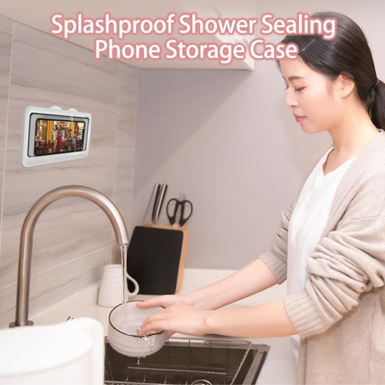 

Держатель для телефона Коробка Легкий полупрозрачный пыленепроницаемый силиконовый сенсорный уплотнитель Чувствительный установочный экран с высоким окном для мобильного телефона