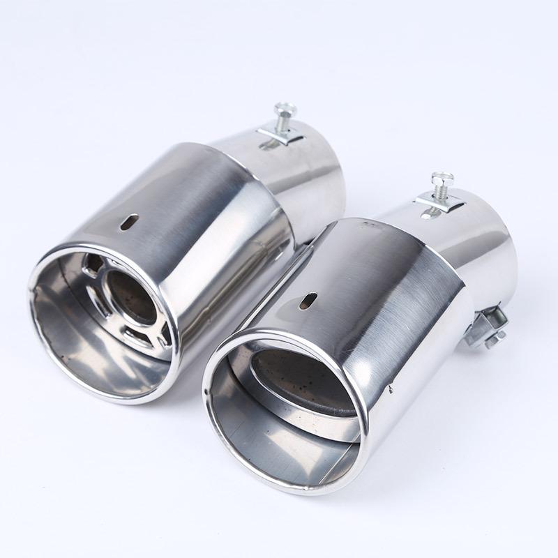 Stainless Steel Car Muffler Tailpipe - Universal Fit, Bent Design
