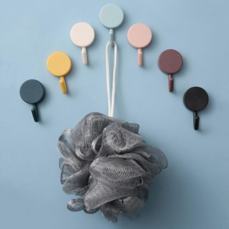 

Kitchen Bathroom Pretty Hanger Pastel Round Multi Hook Set of 10 Set of 5 blue + 5 navy
