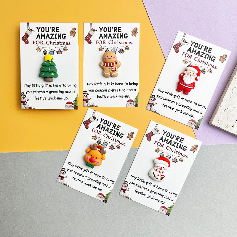 10 st fickkramar med julmotiv, fickkramar med julmotiv, små fickkramar med julmotiv, mini-snögubbe med jultomtemotiv och hjärtevärmande kort
