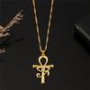 Antico Egitto Simbolo Egiziano Ankh Vita Eterna Croce Occhio di Horus Chiave Vita Collana Amuleto Talismano Proteggere Salute Gioielli Strass Affascinante