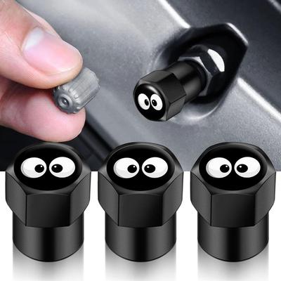 4PCS DIY Universal For Eye Shape Car Wheel Tire Air Valve Caps Stem Car Stickers For Cars Motor Auto Accessories Decor Gift