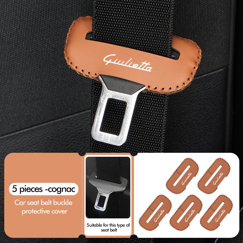 ZFMNR1 Car Seatbelt Plug Protector Case Seat Belt Buckle Clip Cover For Alfa Romeo 159 Giulietta 156 147 Giulia Mito GT Stelvio Spider