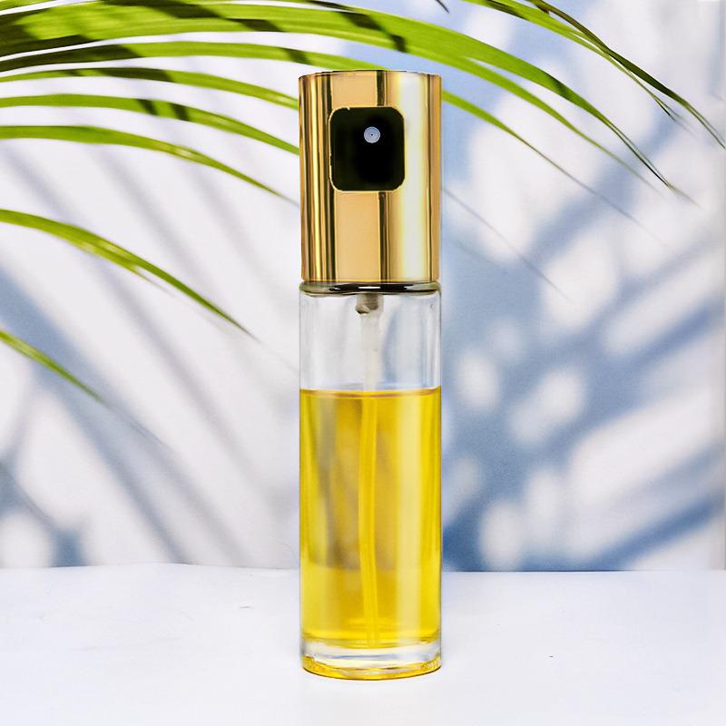 Press-Type Oil-Free Glass Sprayer: Transparent, Sealed Atomizer for Kitchen & BBQ