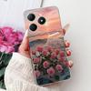 4G Clear For Realme Note 60 Case RMX3933 Luxury Butterfly Love Flowers Cool Lion Painted Phone Case For Realme Note 60X RMX3938