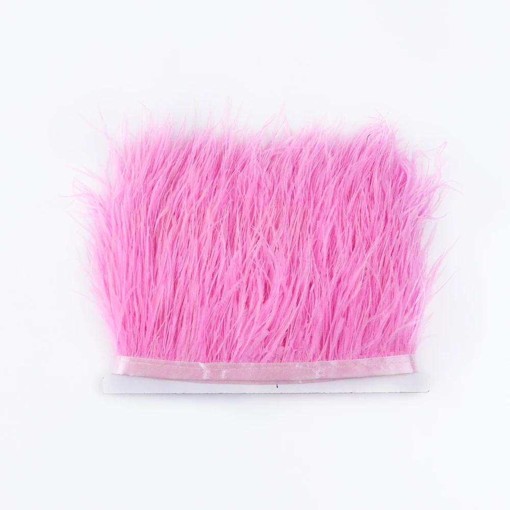 Feather1 meter Natural Ostrich feather Trims Ribbon 6-15 cm for Skirt DIY Clothing Black White Ostrich feathers Wedding Decoration