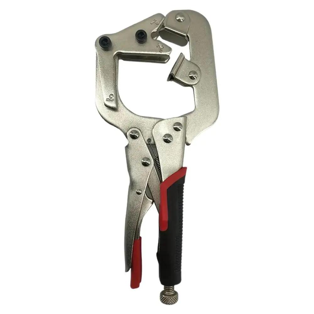 10-inch Welding Pipe Plier Clamp Fast Release Welding Clamp C-clamp Fast Locking With V-pads Large Plier Release Pipe J3e8