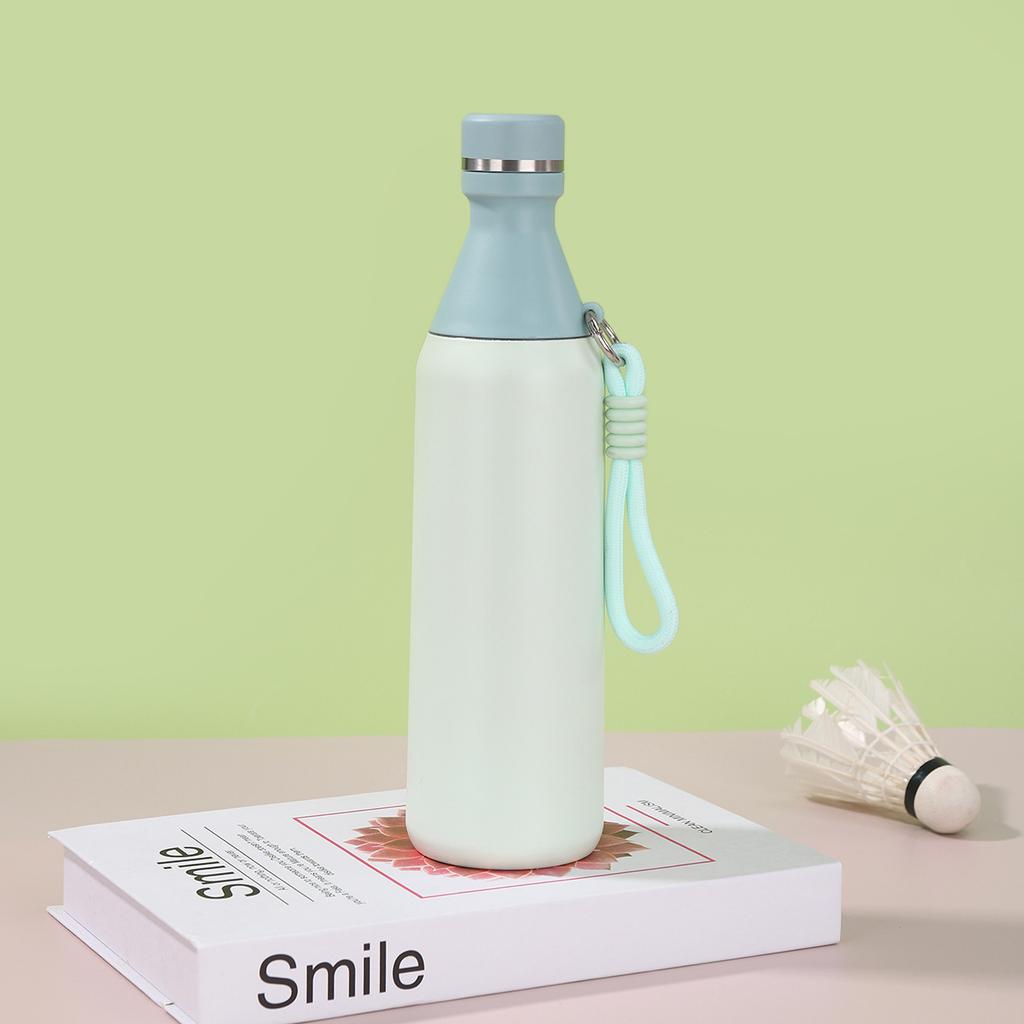 20oz Sport Water Bottle Vacuum Insulated Stainless Steel Sport Bottle Leak-Proof Double Wall Cola Shape, Keep Drinks Hot & Cold