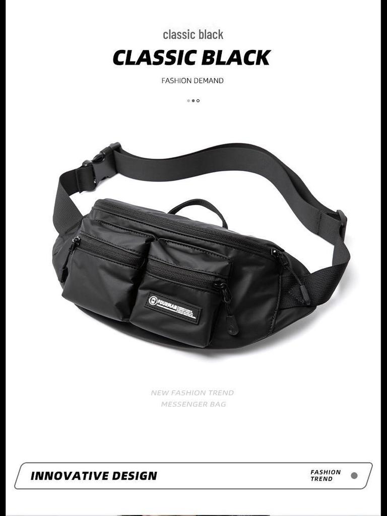 Trendy Men's Lightweight Messenger Bag - Motorcycle Riding Chest Bag & Commuter Backpack