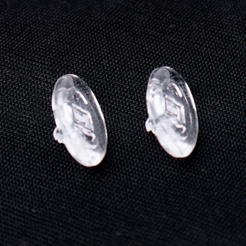 25 Pairs Silicone Eyeglass Nose Pads Oval Screw in