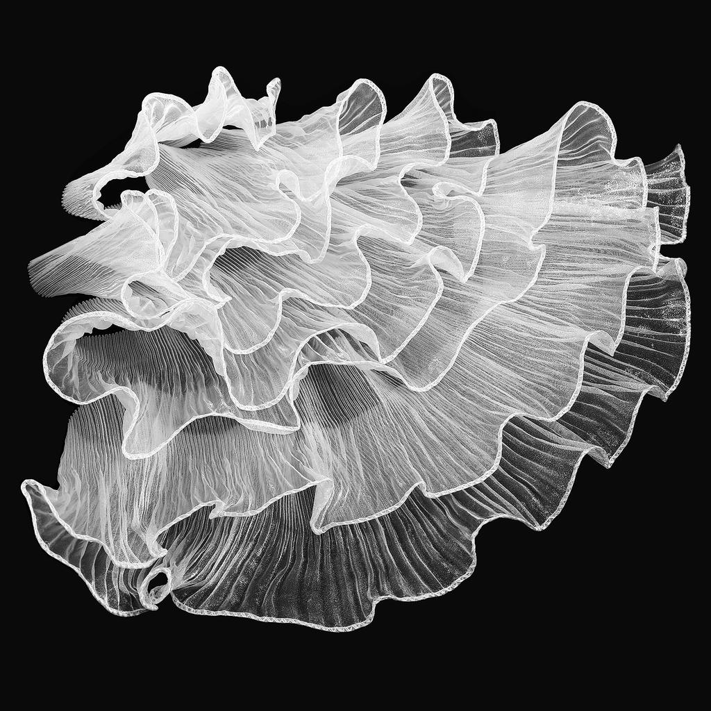 Pleated Ruffle Trim Ribbon Fabric Trimming Dress Ruffle Ribbon Ruffle Wavy Lace With Ruffled Edge Strip Ruffled For Sewing Dress