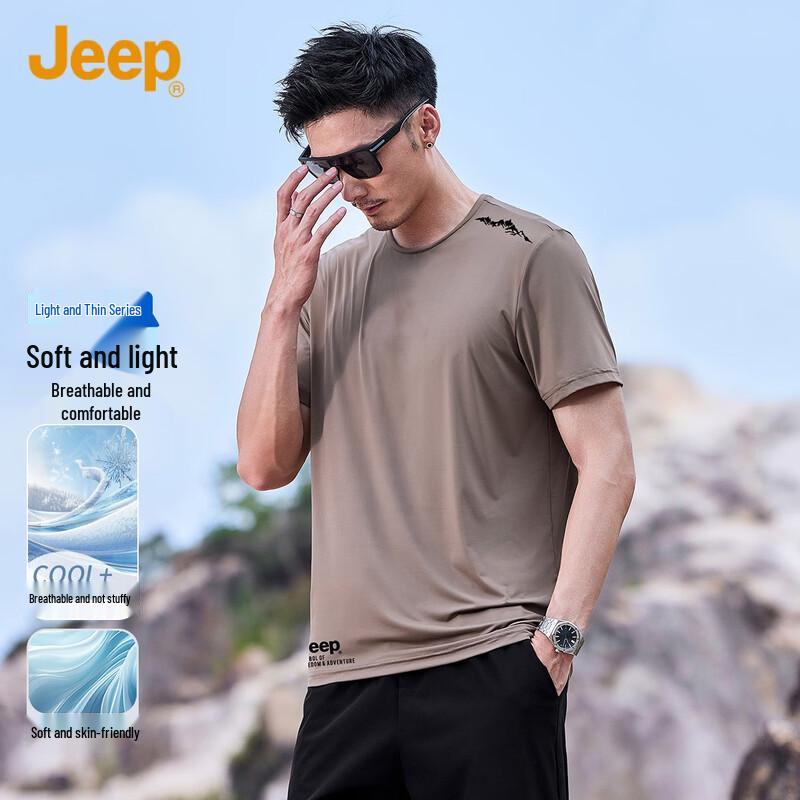JEEP Men s Summer Breathable Casual T-Shirt XL