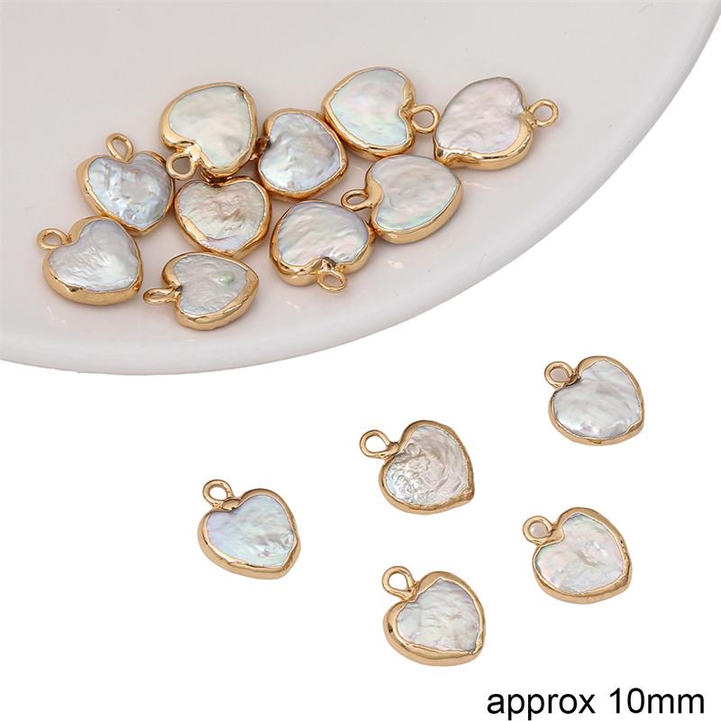 Natural Freshwater Pearl Irregular Gold Edging Single Hanging Style For DIY Necklace Bracelet Earrings Jewelry Making