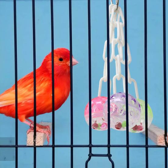 Jucărie pentru papagal, bilă colorată, agățată drăguță, de mestecat cu pasăre, jucărie cușcă, jucărie pentru peruș calopsid