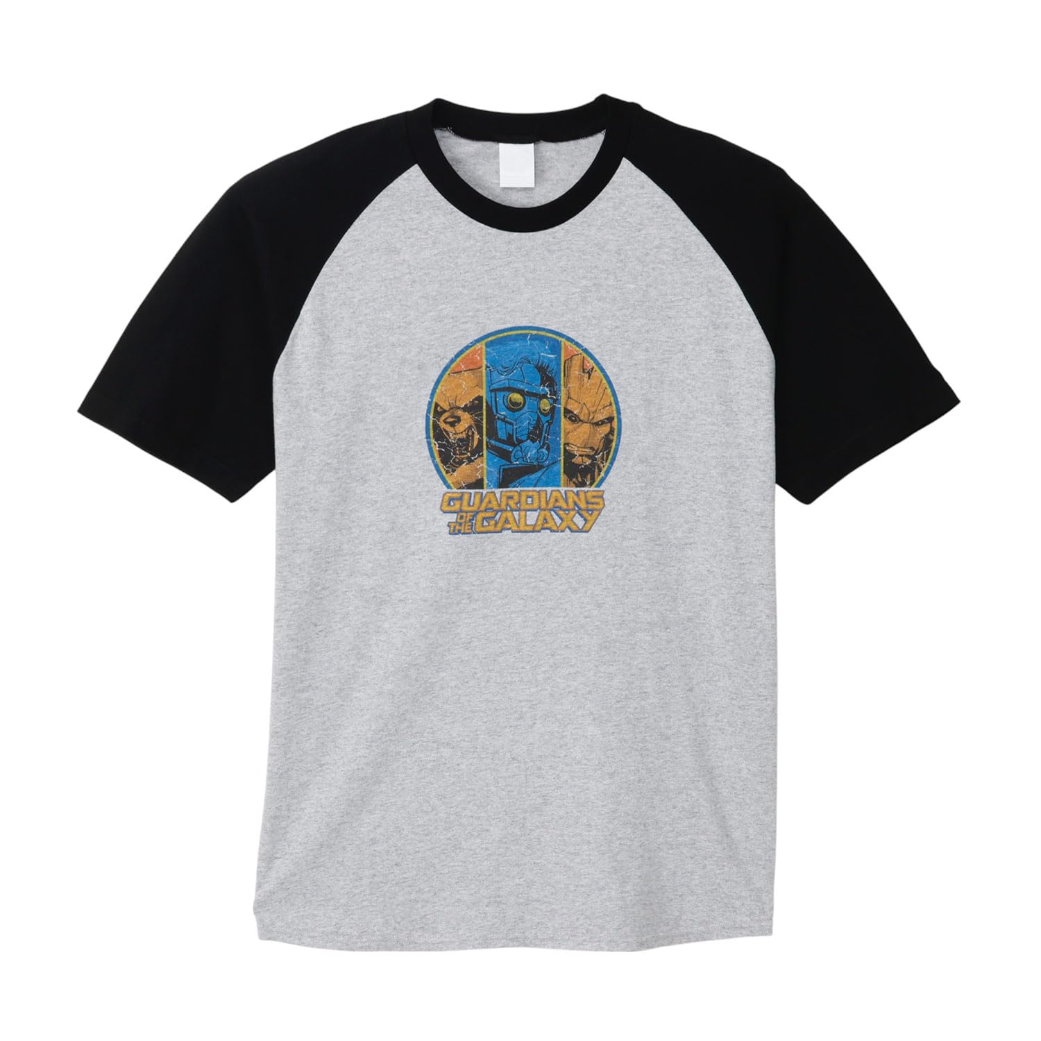 

Small Planet Marvel Guardians of the Galaxy Short Sleeve T-Shirt (3 characters), Size L, Heather Gray x Black