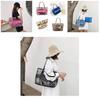 Stylish Pvc Transparent Jelly Beach Bag Waterproof Shoulder Bag In Rose Red Blue Gold Brown