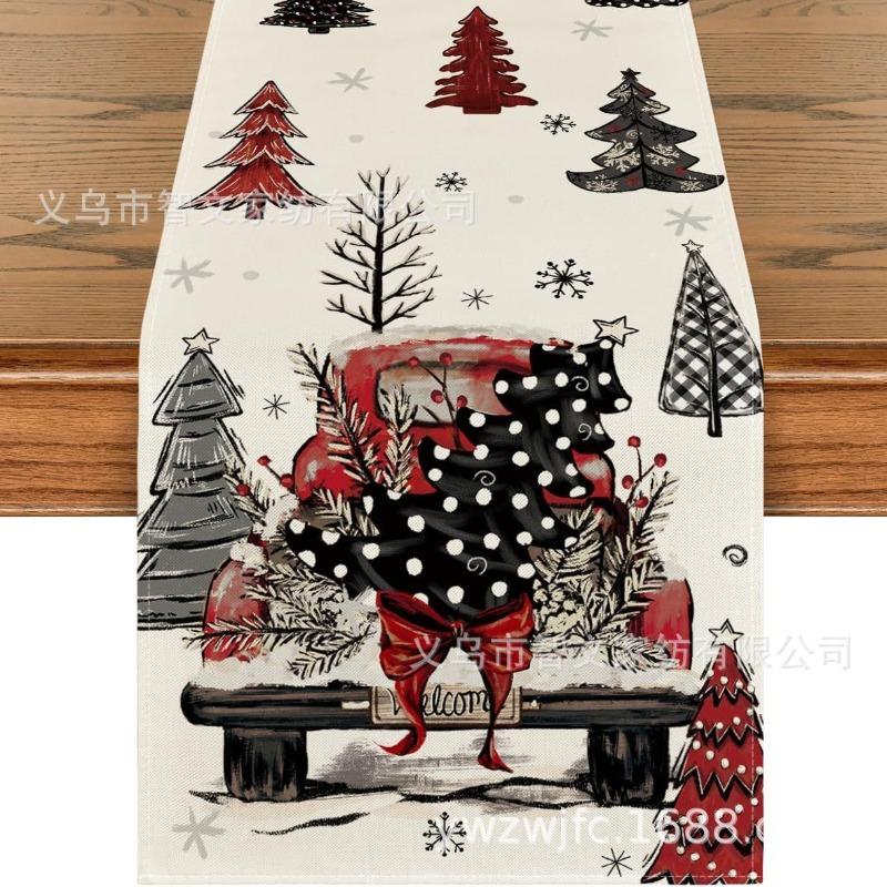 Weihnachts-Tischläufer Winter-Tischläufer Dekoration Tischläufer