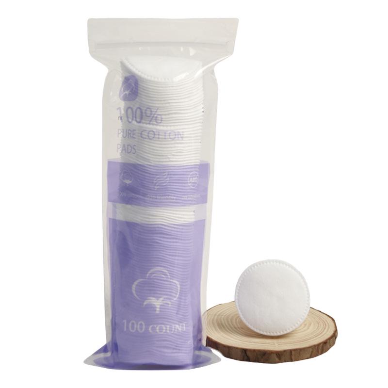 Triple-Layer Thick Makeup Remover Cotton Pads - Lint-Free, Skin-Friendly, 100 Pieces