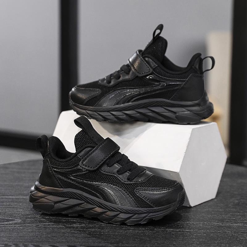 Kids' White Breathable Mesh Sneakers - Lightweight, Non-Slip Casual Running Shoes for Elementary Students