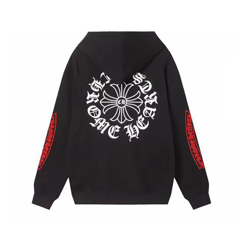 836 CHROME HEARTS 2025 Herbst und Winter Neues Übergrößen-Kapuzensweatshirt im klassischen Stil mit Logo, für Paare geeignet