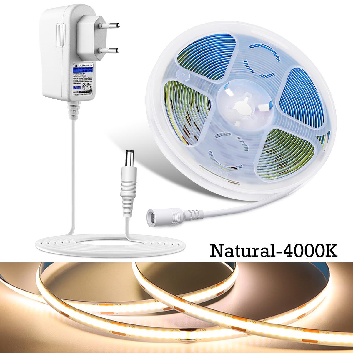 

MALITAI 320SMDs/M COB Светодиодная лента 12 В Гибкие светильники для бара, кухонного шкафа, зеркала, настенного светильника Ra90 3000K, 4000K, 6000K, светодиодная лента для домашнего декора, вилка европейского стандарта 1M-EU Plug