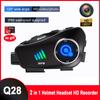 2024 Newest Motorcycle Helmets Bluetooth Headsets 1080P HD Camera Recorder TF Card As Gift Waterproof Moto Headphone