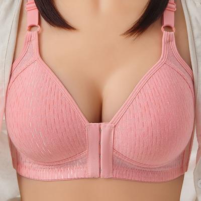 Sexy Plus Size Bra Moisture-absorbent Breathable Gather Push Up Adjustable Bra No Steel Ring Comfortable Brassiere
