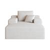 115*159cm, Comfortable Corduroy Sofa, Deep Seat, Boneless Modular, Sponge, No Assembly Required, Compression, Living Room, Bedroom, White