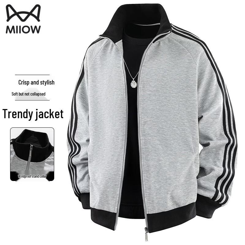 MiiOW Men s Windproof Stand Collar Jacket M