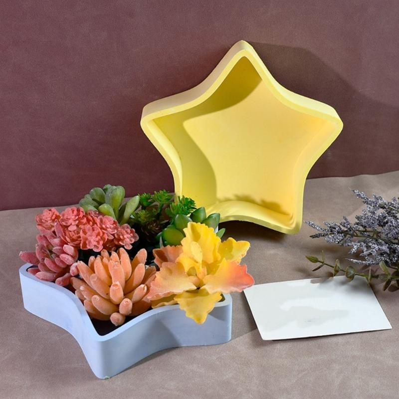 Strawberry and Star Jewelry Boxes Mould Cute Strawberry Star Shaped Silicone Mold for Handcrafted Storage Solutions