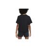 Nike Letter Print Round Neck Short Sleeve T-Shirt Kids Tops Black DV0565-010