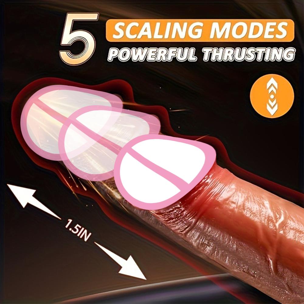 Realistic Dildo Vibrator Telescopic Heated Dick Vibrating Penis Penetration Anal Plug Masturbation Sexy Adult Sex Toys For Women