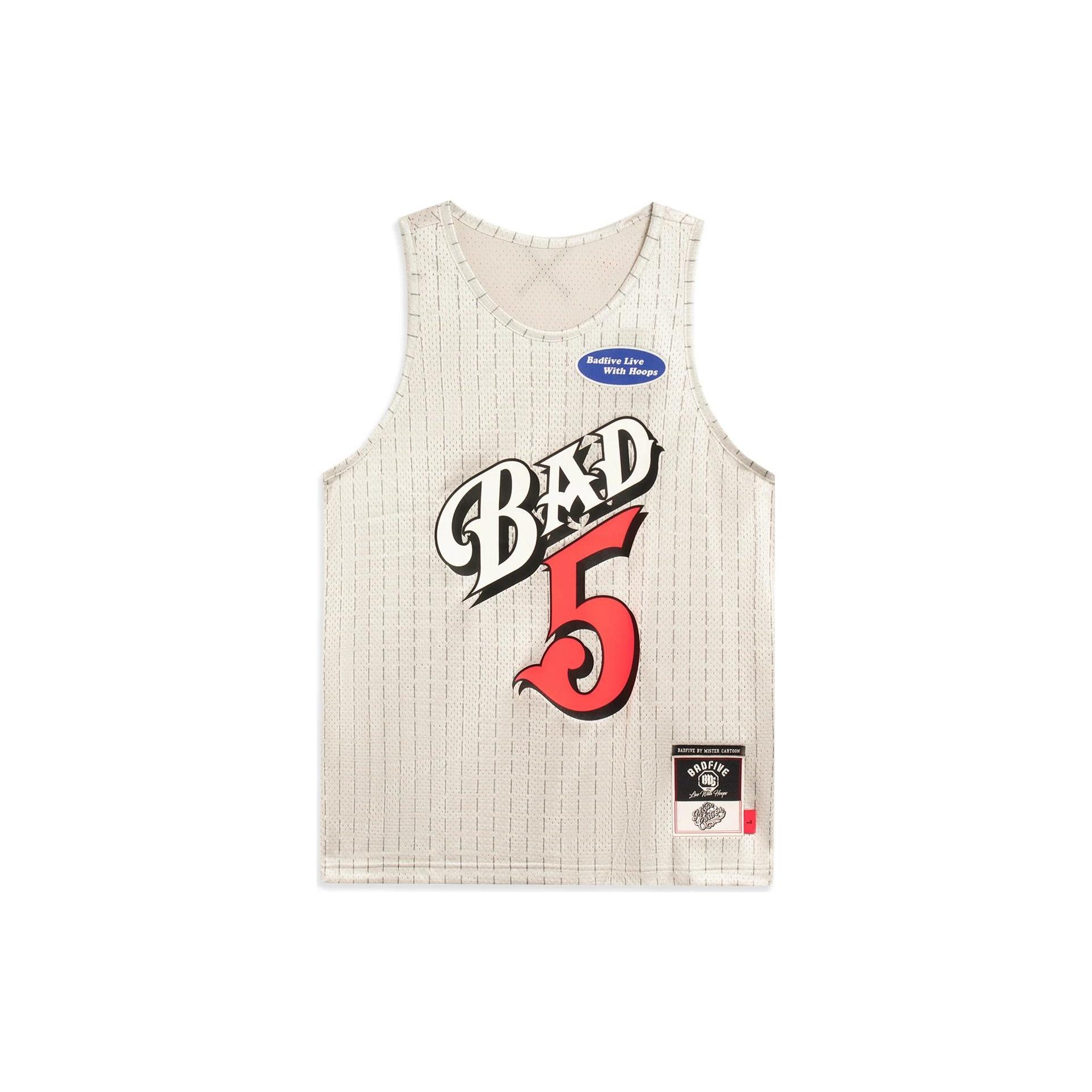 Li-Ning x Mitchell & Ness BadFive Graphic Basketball Jersey  Grey  Men s AAYT047-7 XL