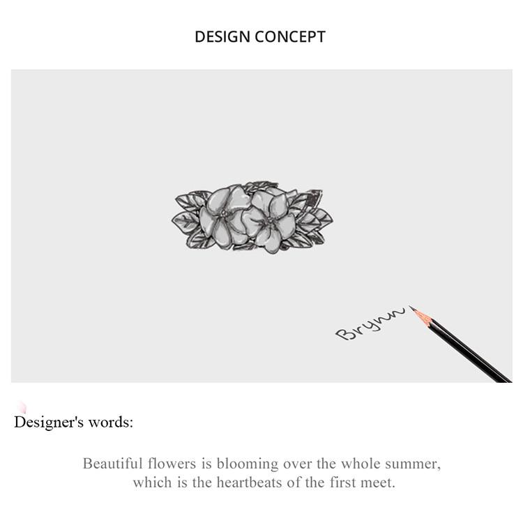 BAMOER 925 Sterling Silver Flower Beads for Women Charm Fit Snake Bracelet DIY Bracelet Fine Jewelry