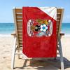 Newcastle United Wappen Aufgedrucktes Strandtuch, Super Weiche Mikrofaser, Perfektes Geschenk Geburtstag, für Pool, Strand, Reisen, für Familie und Freunde
