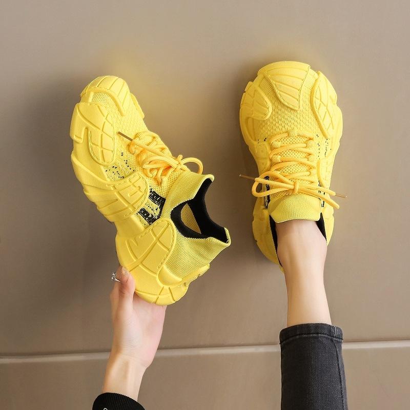 Octopus Flying Woven Shoes Women's Socks Shoes Thick Sole Heightening Women's Shoes Summer Comfortable Breathable Large Size Casual Shoes