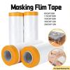 Durable Automotive Paint Coverage 12M/20M Furniture Dust-proof New Pre-Taped Masking Film