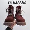 New thick-soled heightening Martin boots retro trend British style front lace-up outdoor versatile ruffian 66681-A
