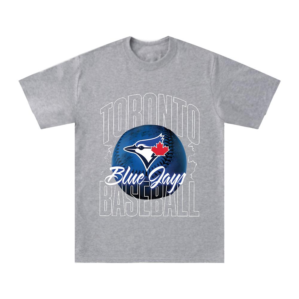 

Fanatics Blue Jays Tee Blue Jays Fan Gift T-shirt Unisex Short Sleeve Tops Summer Cotton Breathable Sportswear Clothes XL сірий