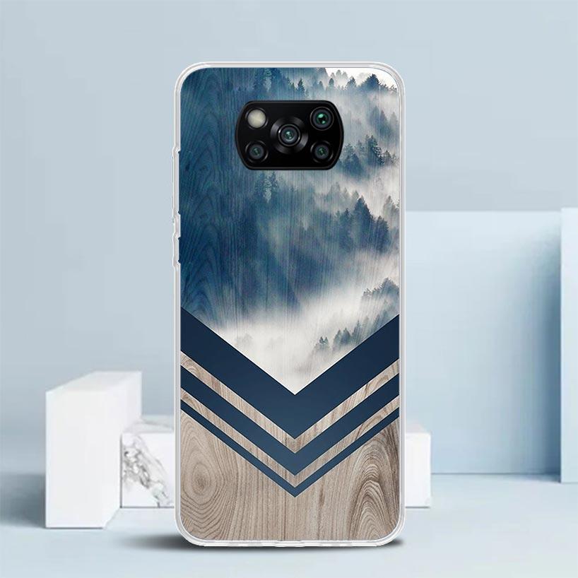 Forest Geometry Wood Nature Phone Case For Xiaomi Poco F7 Ultra X5 X6 X7 Pro M7 Redmi 15C 15 13C 13 12C 12 10C 10 10A 9 9C 9A 9T