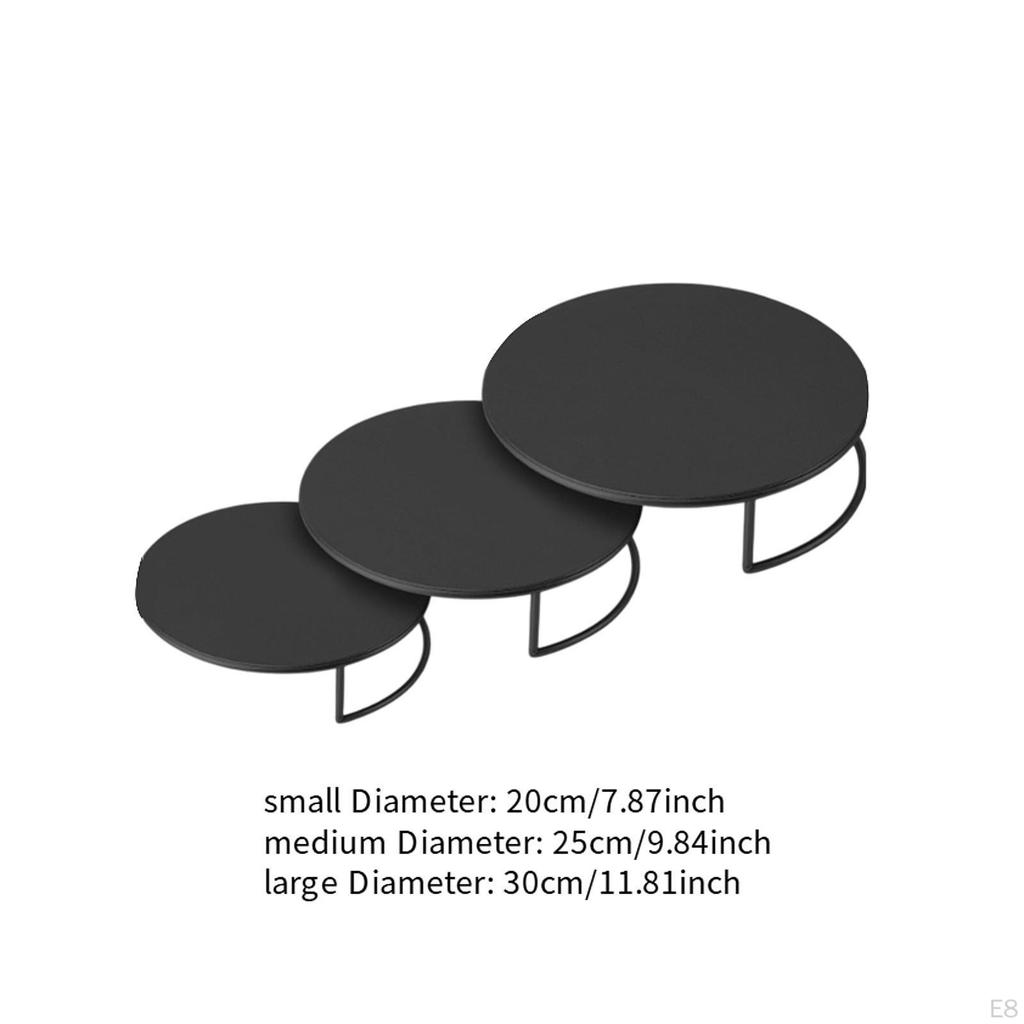 3 Stuks Taartstandaard Actiefiguur Speelgoed Vitrine Cupcake Display Standaards Buffet Verhogers voor Bakken Café