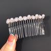 Non-Slip Crystal Pearl Hair Comb - Elegant Summer Headdress for Women