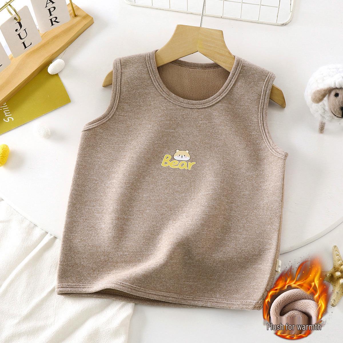 

Children s Aoli Velvet Vest: Thickened, Warm German Velvet Base Layer for Boys and Girls – Perfect for Autumn and Winter. 90cm